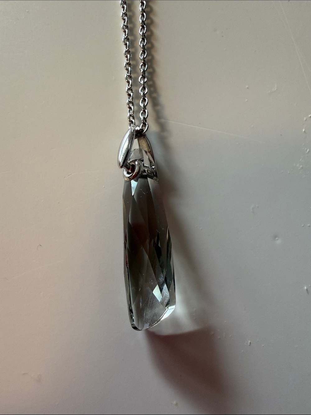Swarovski Gray Crystal Pendant Necklace - Elegant Women Jewelry